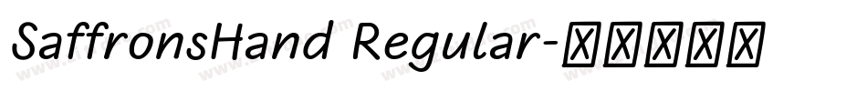 SaffronsHand Regular字体转换